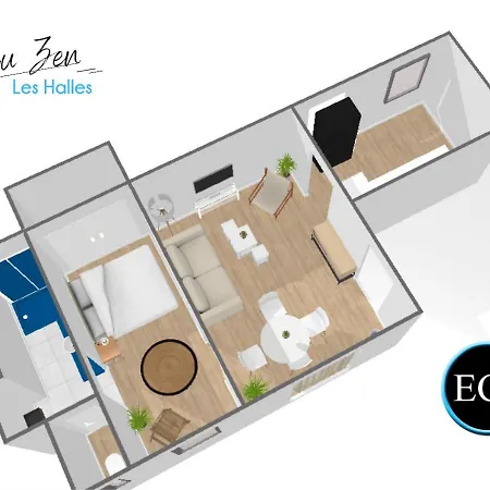 Bambou Zen - Hypercentre - Arrivée Autonome - Courtsejour37 Appartement